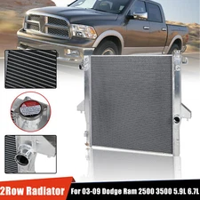 2711 Aluminum Radiator For 03-2009 Dodge Ram 2500 3500 5.9L 6.7L Cummins Diesel