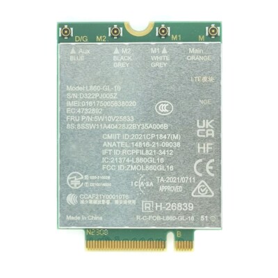 L860-GL-16 4G LTE Module For PC Integration With Gigabit Download Capability