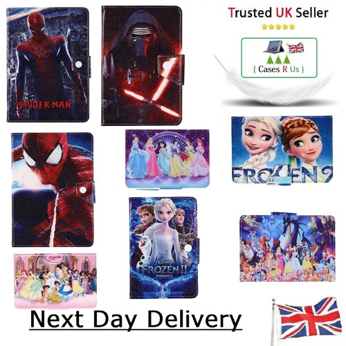 Universal Tablet Case Cover for Children ~ Boys & Girls ~ Super Hero, Princesses - Afbeelding 1 van 65