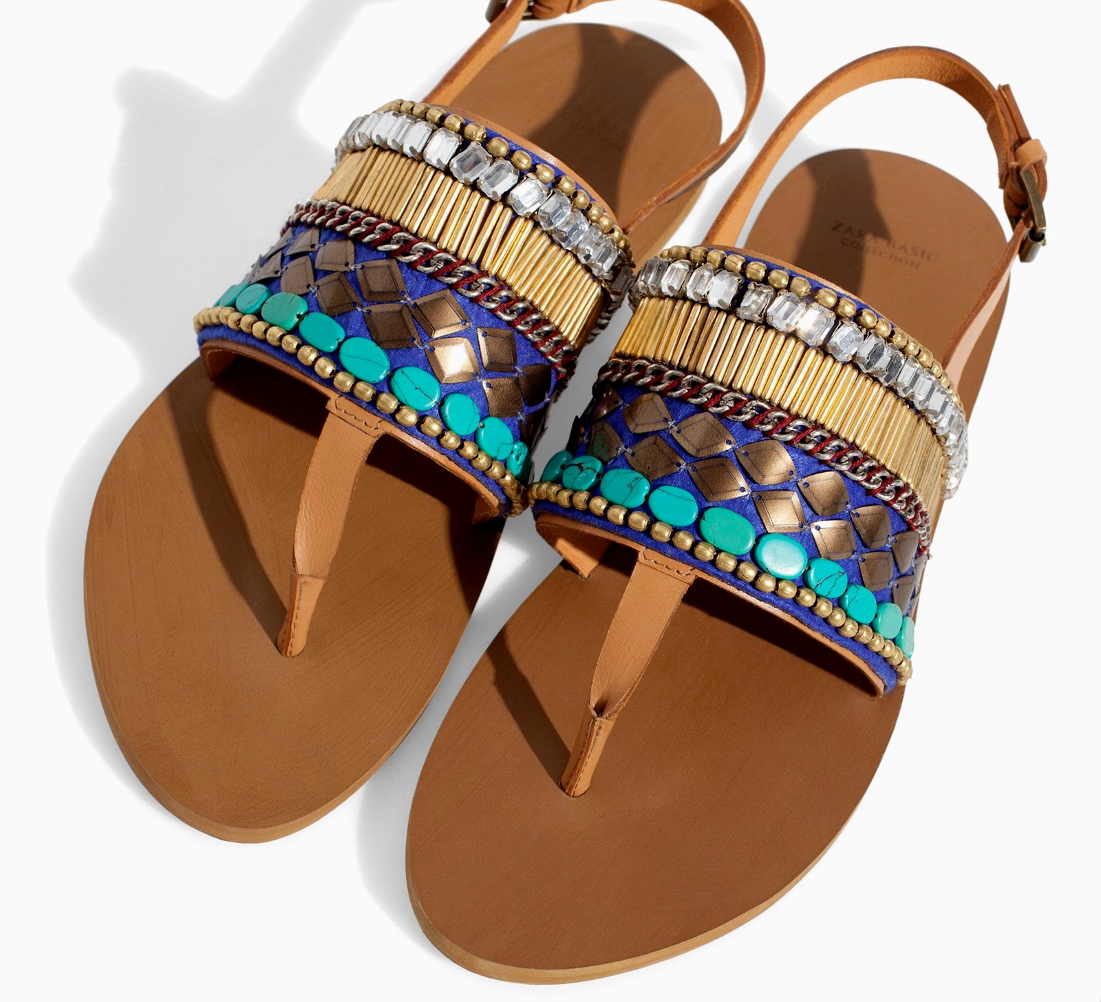 APL ZARA SANDALI SCARPE BASSE IN PELLE CON CINTURINO E PERLINE EUR 38 NUOVI