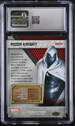 Moon Knight #MM21 CGC 7 PMG Red Precious Metal Gems /99 Fleer Ultra Spider-Man - Picture 2 of 3