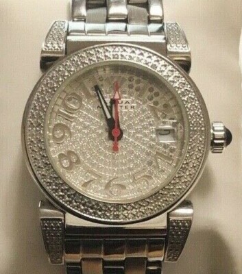 Diamond Watch 1.20 ctw with Stainless steel bracelet - by Aqua Master 