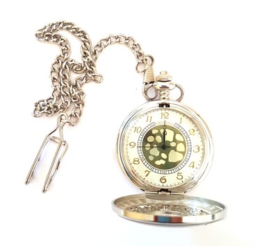 Orologio Cipolla Da Tasca Taschino Quarzo Con Catena Colore Bronze Vintage Lac - Foto 4