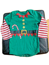Holiday Time 18M Infant Christmas Elf Holiday one piece Costume Unisex Halloween