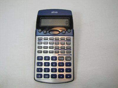 Ativa Financial Calculator Model AT10 Blue & Silver  New Battery!  eBay