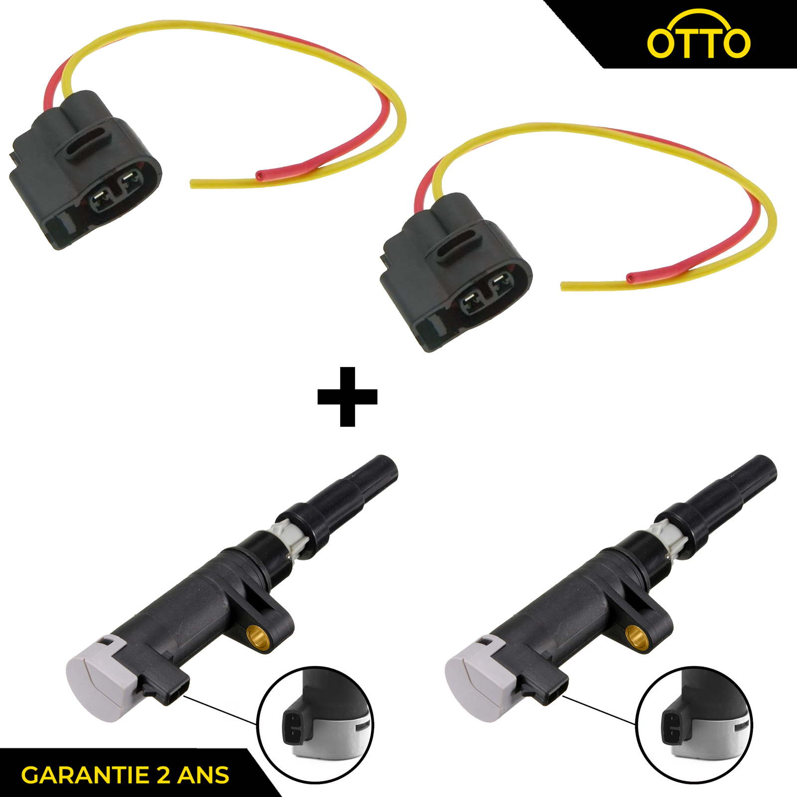Bobines allumage Dacia Duster essence avec fiches de connexion moteur - Kit allumage 2 broches