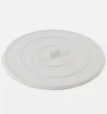 Plumb Works Sink & Lavatory Flat Drain Disposal Plug Stopper Suction, White