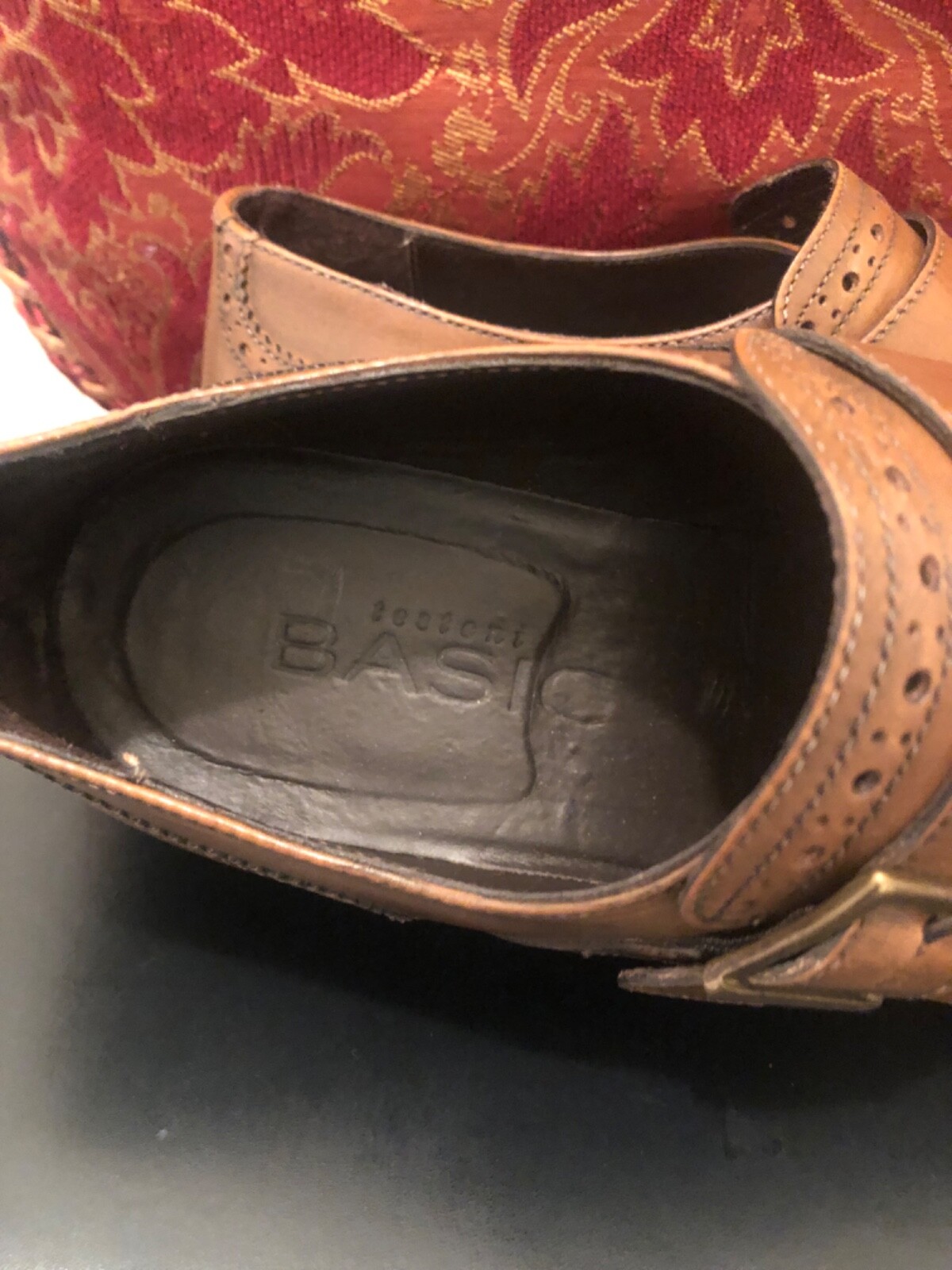 TESTONI BASIC WINGTIP MONK STRAP BROWN LEATHER SH… - image 9