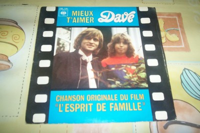 Disque 45 Tours 2 Titres Dave Chanson Du Film L Esprit De Famille