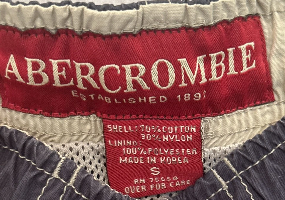 Abercrombie & Fitch Board Shorts Men's Small Vintage Cargo Blue Y2K - Image 4 of 4