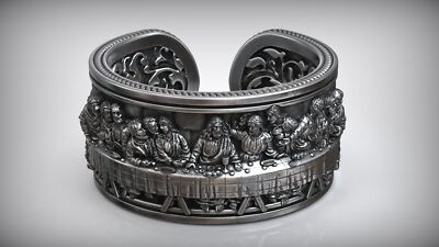 Leonardo The Last Supper Jesus Christian Catholic Religion Ring In 925 Silver