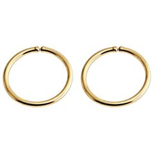 24 GA 14K Gold Filled Thin Huggie Hoop Piercing Cartilage Earrings Nose Septum