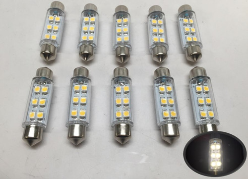 # 10 PCS MARINE RV AUTO BOAT TRAILER BUS LED BULB FESTOON WARM WHITE LIGHT 0.5W