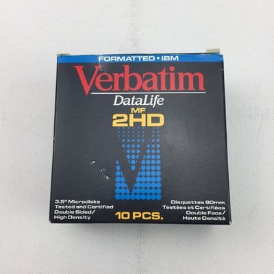 Verbatim DataLife 3.5'' MF 2HD High Density Microdisks 10 Pc IBM Formatted 1.44MB