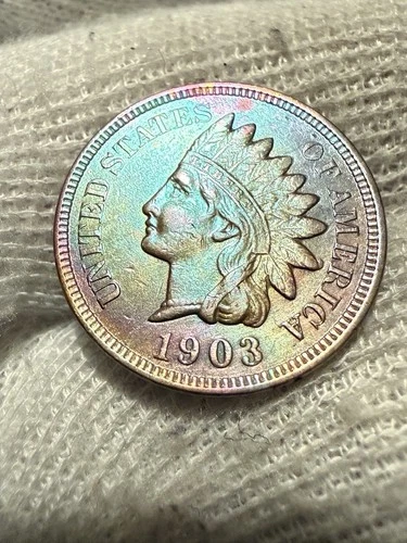 1903 AU  Indian Head Cent,  Nice *Higher Grade* Vintage Coin for a collection
