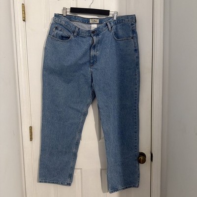 Men's LL Bean Natural Fit Straight Leg Blue Jeans Size 40*29 100% Cotton