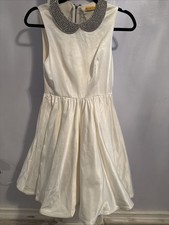 Alice + Olivia embellished collar dress sz 4-6 . Fit and flair lace back