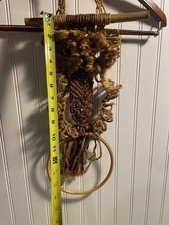 Vintage Owl Macrame Towel Holder
