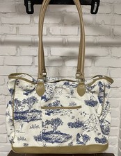 Vintage Disney Winnie the Pooh tote/duffel/diaper bag, blue and white, canvas