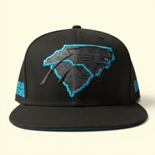 Carolina Panthers New Era 59FIFTY Fitted Hat Black 7 1/2 NFL Cap Streetwear