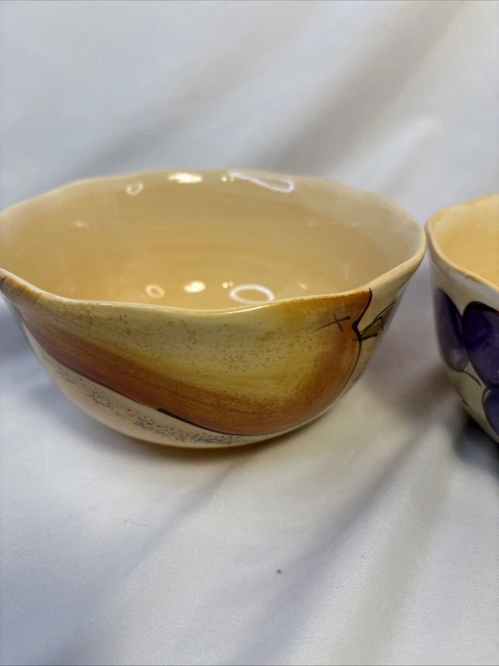 Juego de 2 Cuencos para Anidar Tendencias Hogar Cerámica Decoración Fruta 6" Diámetro Foto 3 de 4