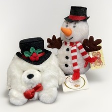 Russ Plush Stuffed Mr. Christmas And Snooky Holiday Decor Cute Luv-Pets W/tags