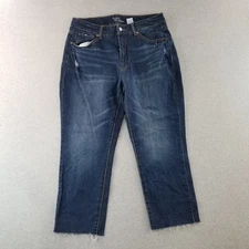 Time and Tru Jeans Womens Sz 14 High Rise Dark Wash Normcore Cute Trendy Stylish