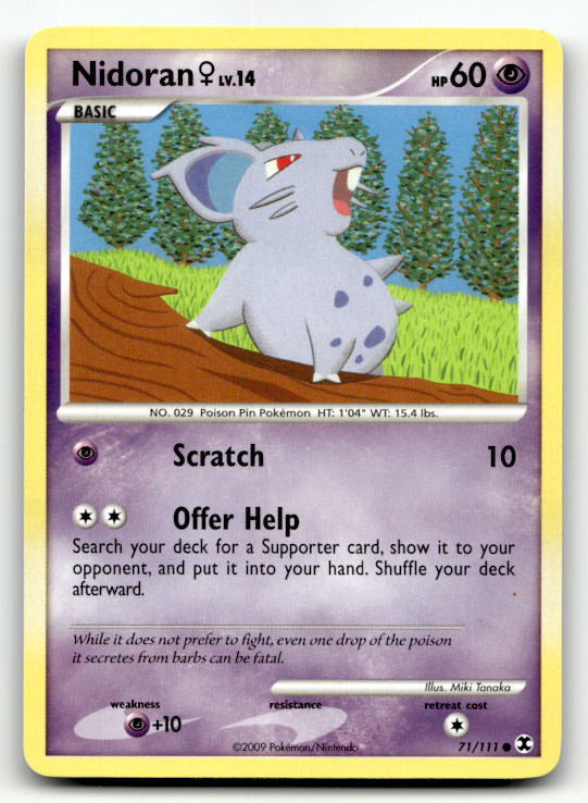 Nidoran F 71/111 Normal Common Rising Rivals LP