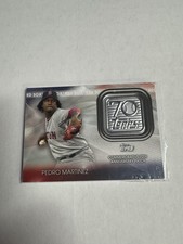 2021 Topps #70LP-PM Pedro Martinez 70th Anniversary Logo Patch Blue (Series 1)