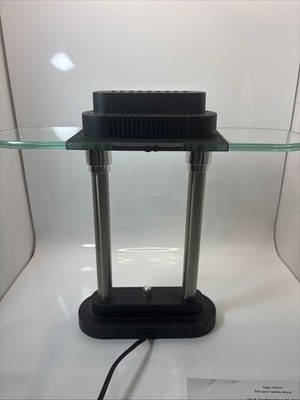 Vtg Postmodern Bankers Silver Tone Robert Sonneman George Kovacs Style Desk Lamp