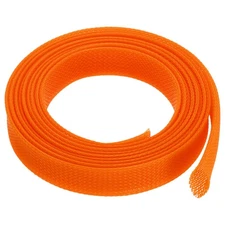 PET Cable Wire Wrap 29.8mm Expandable Sleeving Orange 3 M Length