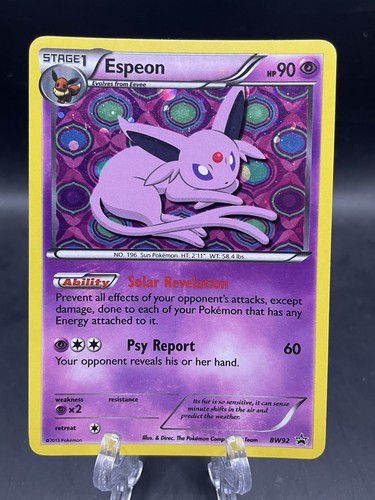 2011 Pokemon Black Star Promo Sylveon Collection #BW92 Espeon - Tiny Crease