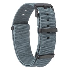 Elastic Nylon Watch Band 22mm Waterproof One Piece Watch Strap, Grey