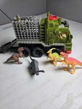 Fisher-Price Imaginext Jurassic World Dinosaur Hauler Truck 2017 Mattel 5 Dinos