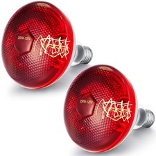 2 Pack Infrared Heat Lamp for Chickens 250watt 120v Thickened Red Heat Lamp B...