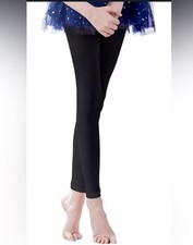 Day Dance Girl  s Footless Black Tights For Dance Ballet Gymnastics Size S