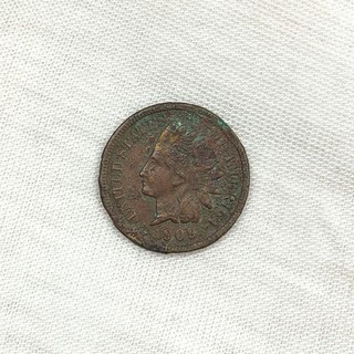 1909 S Indian Head Cent Penny 1C RAW Sharp Strike & Luster KEY DATE Coin