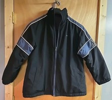 Vintage Nike Jacket Blue Y2K Swoosh Reversible Coat Mens SMALL/Youth 14/16