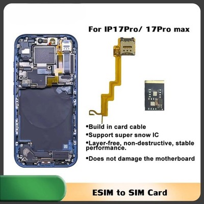 eSIM auf Dual SIM Adapter iPhone 17 Pro Max US Version MEP Super Snow IC Kit