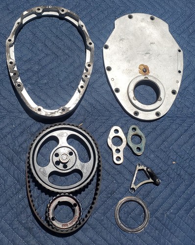 NEAT Jones Racing Products SBC Timing Belt Drive w 2 Pc Timing Cover 327 350 383