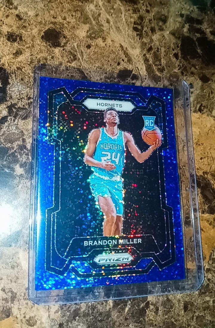 2023-24 Panini Prizm Brandon Miller #152 Blue Sparkle Prizm /144 Ssp Grade It🔥