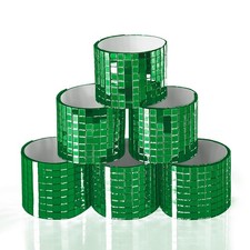 6 Pack Green Self Adhesive Glass Mirror Mosaic Tiles for DIY Disco Ball