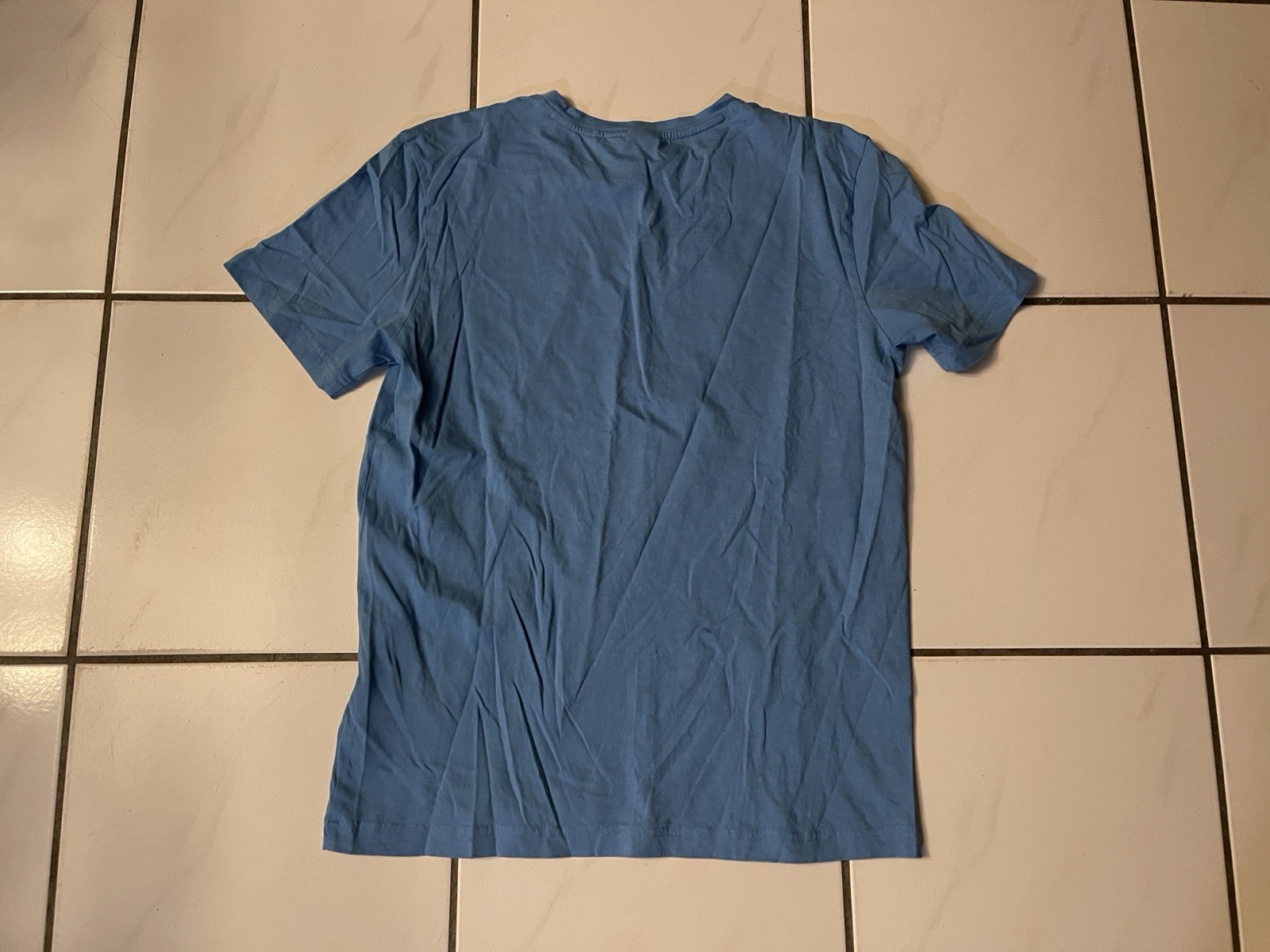 Hugo Boss Men's "Tee 3" Blue Logo Print Short Sleeve T-Shirt US Large