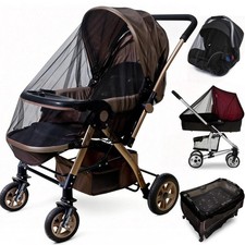 Baby Stroller Mosquito Net 2 Pack - Durable Mesh Protection for Bassinets, ...