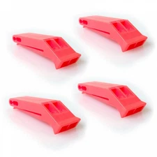 Emergency Floating Orange Survival Kit Safety Whistle Clip-On (Many Pack Sizes)