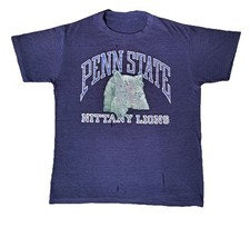 Vintage 90s Penn State Nittany Lions T-Shirt Lion Distressed Thin Worn NCAA USA