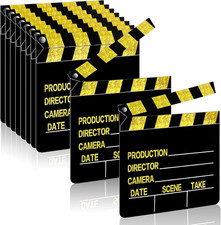 10 Pieces Movie Film Clap Board, 7 X 8 Inch Cardboard Movie Clapboard Directors
