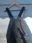 VTG  Muleskins Insulated Duck Canvas Dbl knee Bib Overalls men 38x32 BLACK — photo 5