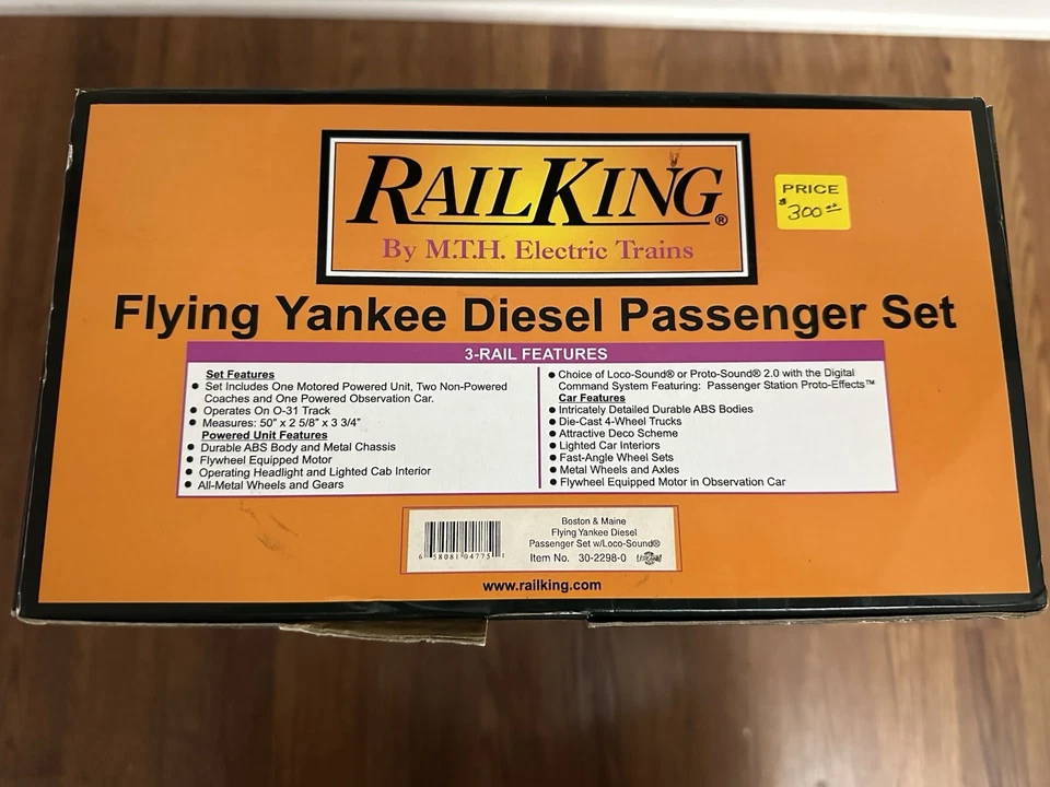 NIB Rail King MTH 30-2298-0 MTH Boston Maine Flying Proto Sound 2.0 Rare Trains - Image 2 of 4