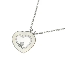 Chopard Happy Diamond Mother of Pearl Heart Necklace 18K WG 750 90296411